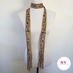 Leopard print wrap around scarf